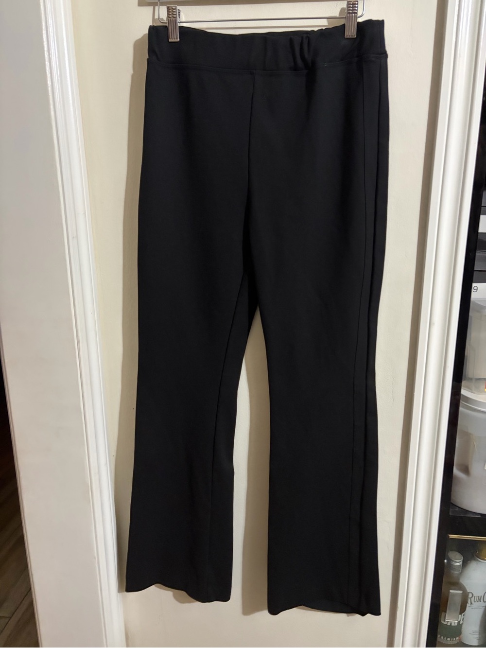 Anthropologie Black Boot-Cut Pull-On Pants